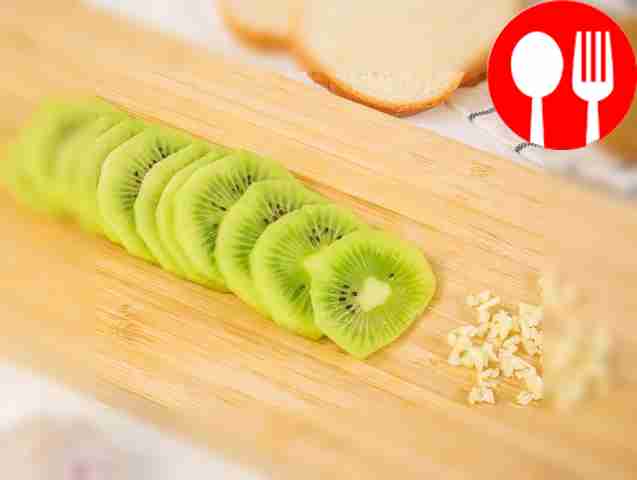Cut the kiwi into slices 3-4 mm thick. Chop...