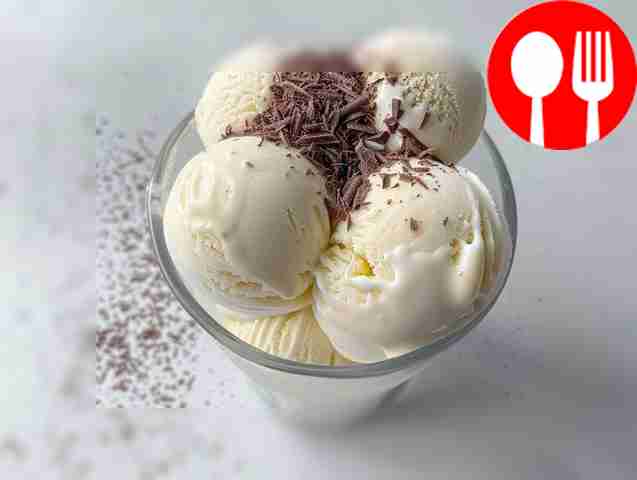 Малиновое мороженое с творожным сыром