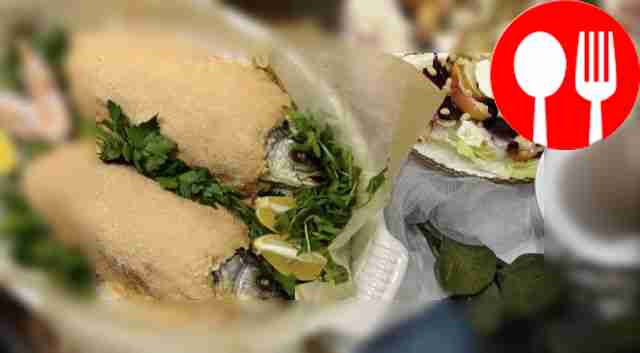 Sea bass in a salt coat