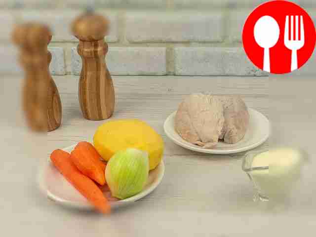 Wash all vegetables well. Boil the chicken...