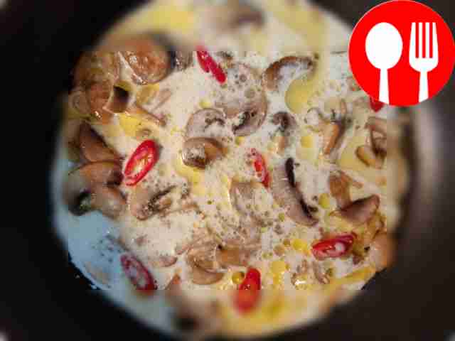 Add cream, pepper and grated hard cheese to...