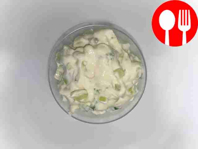 Fresh cucumber sauce with cream cheese