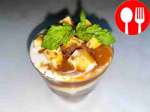 Delicate cottage cheese with raisins