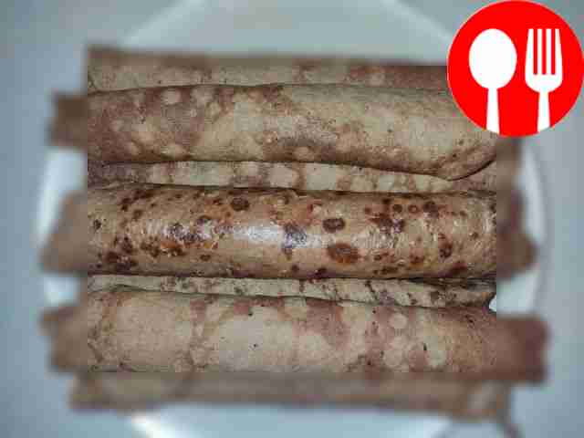 Korean liver pancakes stuffed with cheese, eggs and carrots