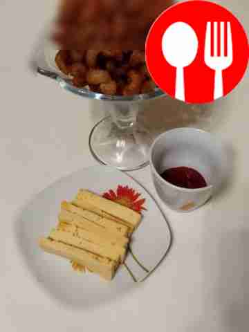 Place the pasta in a bowl and serve it with...