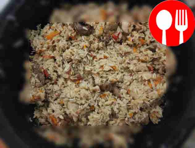 Плов в казане на костре