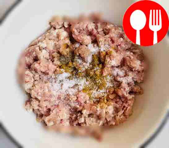 Add chopped onion, spices and salt to the...