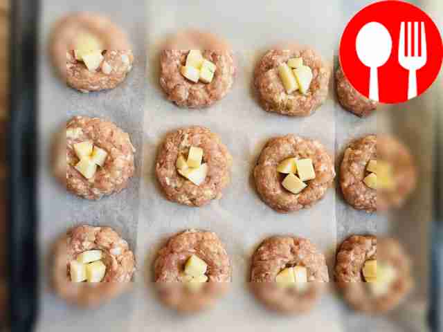 Cut the cheese into pieces and place in the...