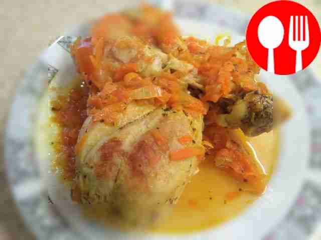 Куриные ножки в овощной подливке