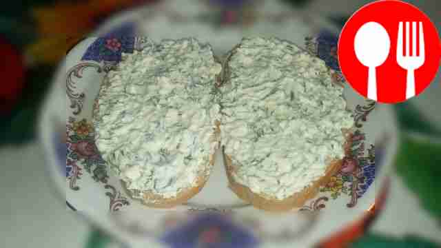 Пикантная творожная паста с зеленью