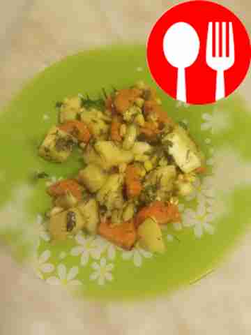 Кукуруза с запеченными в духовке овощами «Аударья дхама»