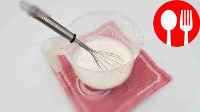 Pour kefir into a deep container and add egg,...