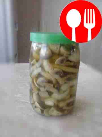 Delicious marinated mushrooms
