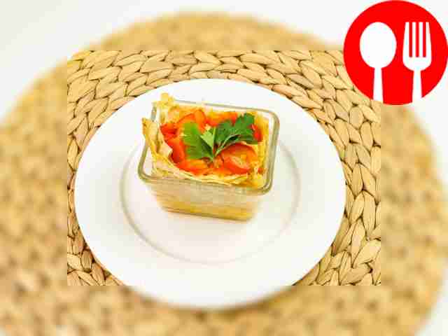 Chicken in lavash in Armenian style