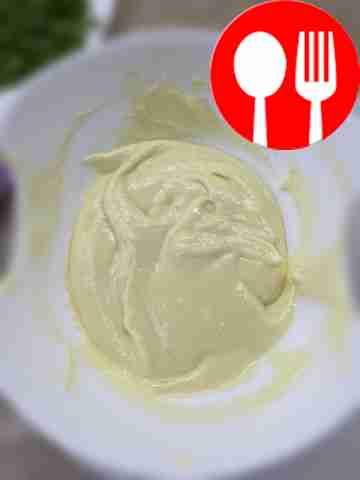 In a bowl, beat three eggs, add salt, cottage...