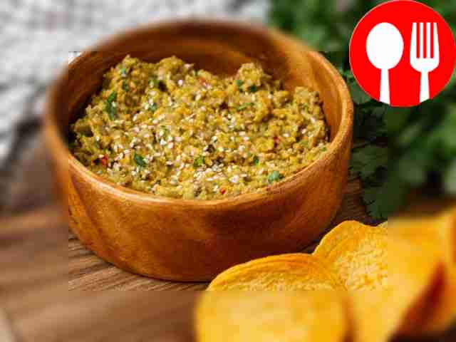 Бабагануш с лаймом и куркумой в духовке