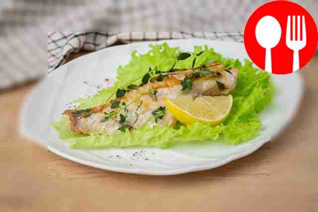 Окунь на гриле с чесноком и тимьяном