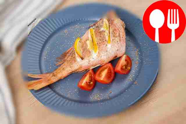 Окунь с лимоном и имбирем