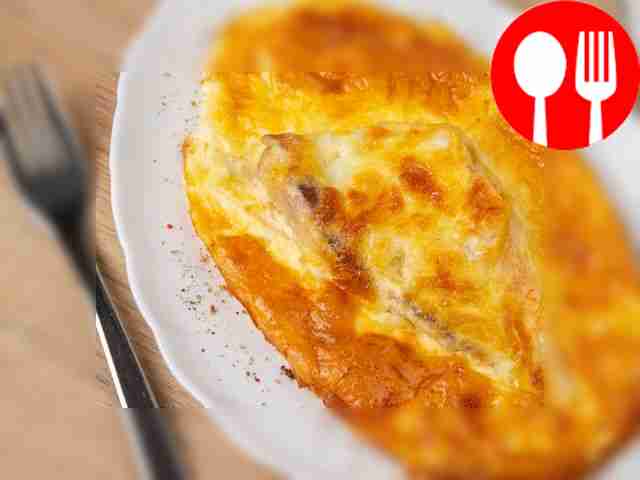 Perch baked in cream cheese filling is ready....