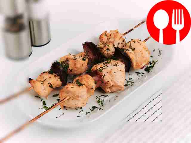 Куриный шашлык в соусе BBQ