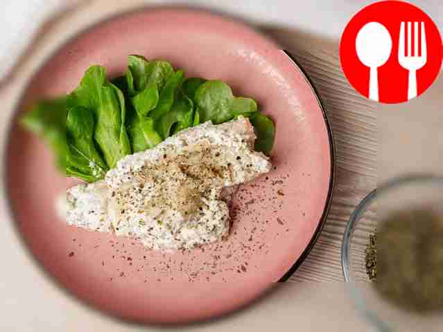 Perch marinated in kefir in a sleeve