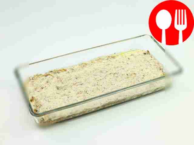 Spread a layer of fish with a small amount of...