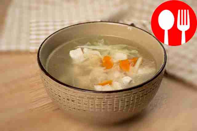 Let the finished soup brew a little under the...