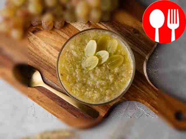 Grape baby puree without sugar