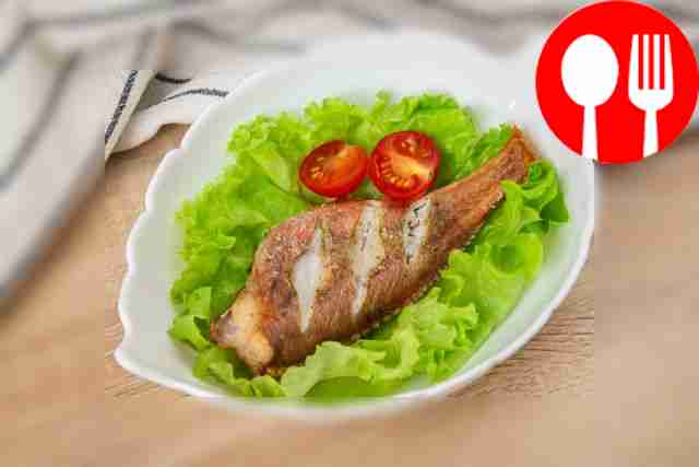 Окунь с солью в духовке