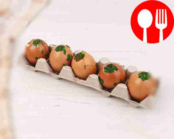 Carefully pour the broth with the ingredients...