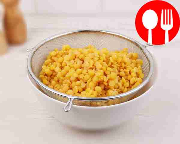 Boil peas in salted water in a proportion of...