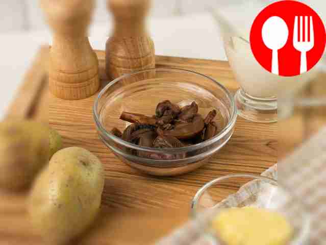 Wash the potatoes. Remove the butter from the...