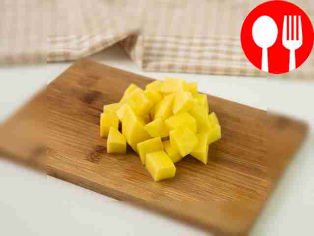 Wash the cutting board and chop the remaining...