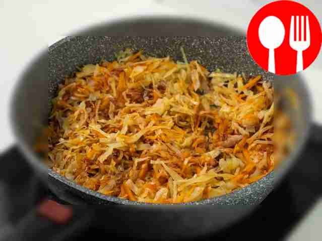 Take a large frying pan and grease it with...