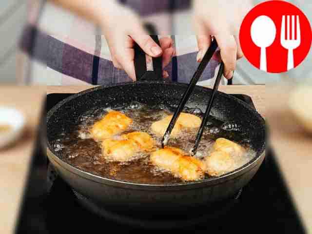 Heat vegetable oil in a frying pan. Fry the...
