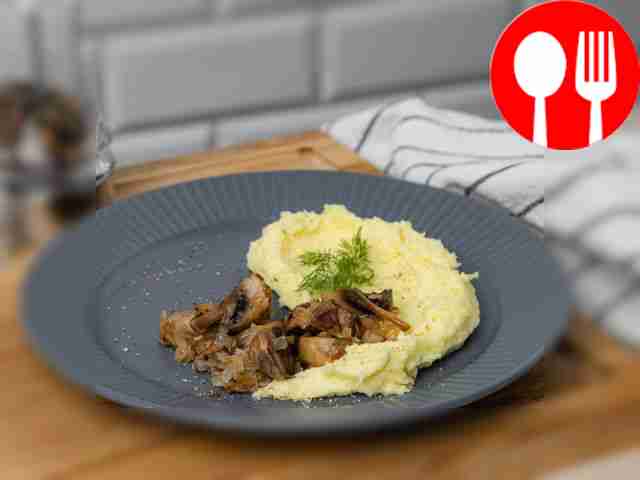 Картофельное пюре с шампиньонами