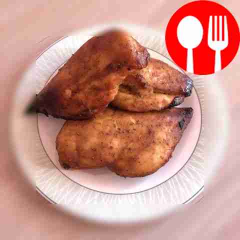 Juicy chicken in honey mustard sauce