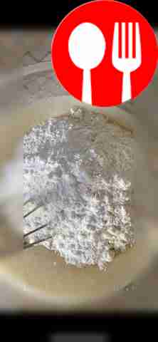 Add 200g flour and 1/4 tsp baking powder and...