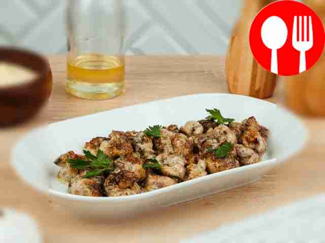 Шампиньоны, запеченные с чесноком Champignons baked with garlic