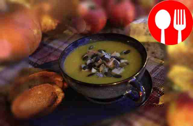 Тыквенный суп-пюре с сыром дорблю