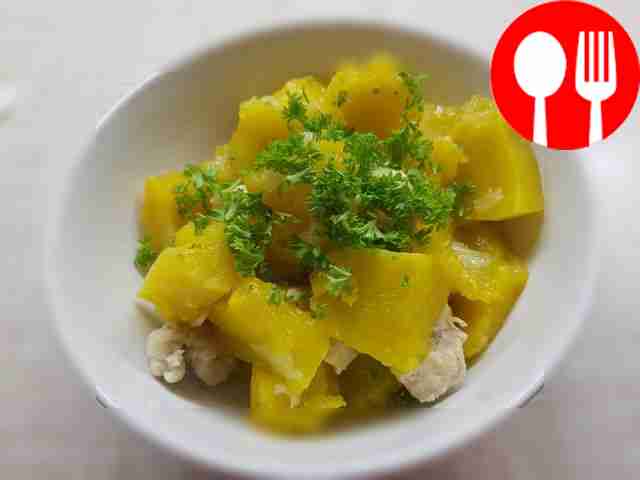 Тушеная тыква с мясом