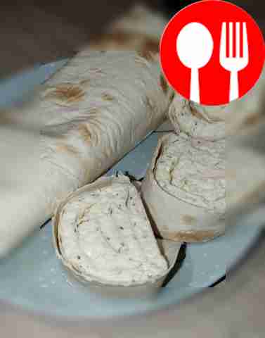 Закуска из лаваша с яичным салатом