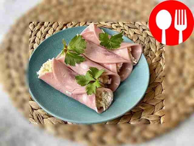 Рулетики из ветчины