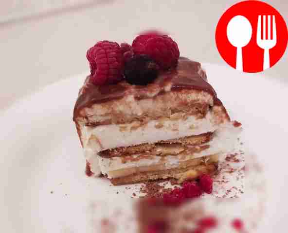 Banana curd cake without baking