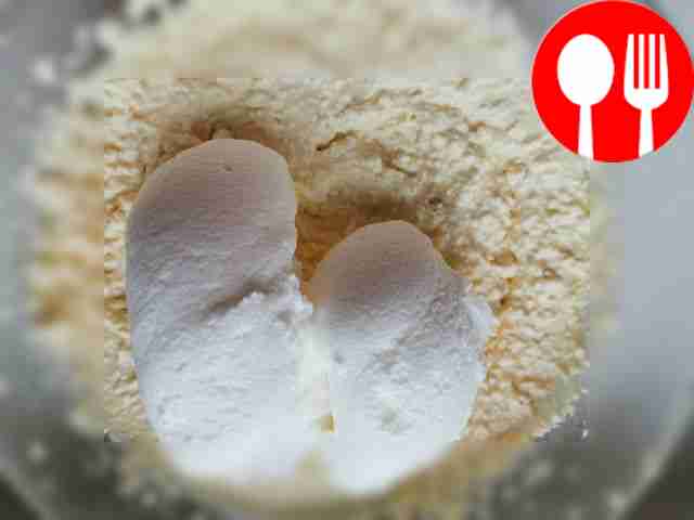 Combine the whites and curd mass with light...