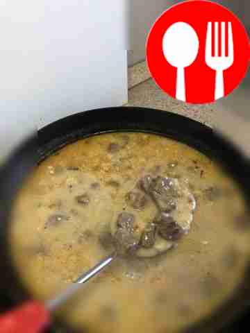 Говядина в сметанном соусе на ужин Beef in sour cream sauce for dinner