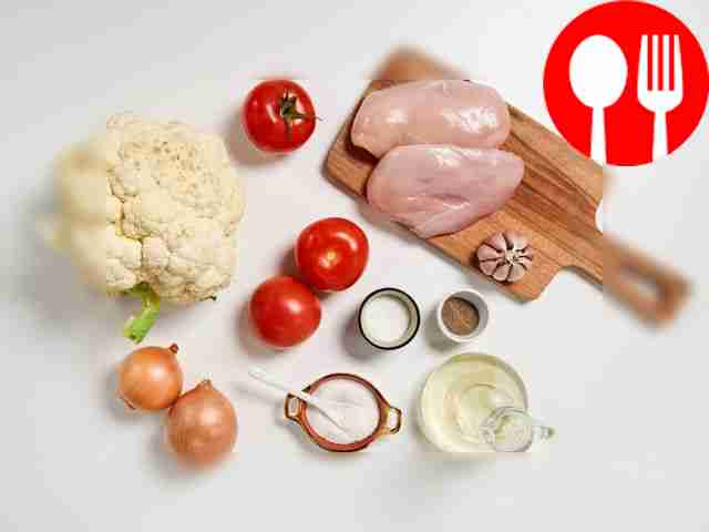 Wash the chicken, vegetables and herbs for...