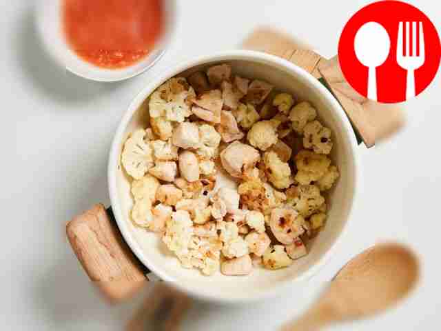 Start cooking the chicken and vegetables. Heat...