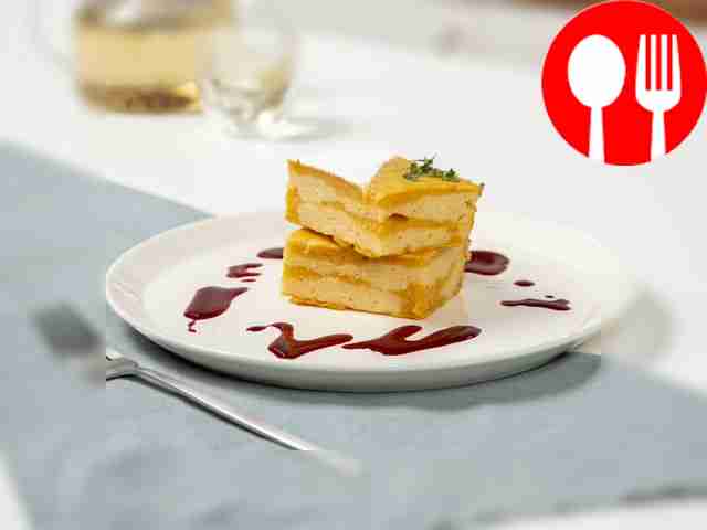 Serve the pumpkin casserole by sprinkling a...