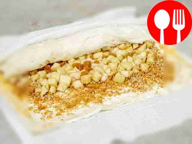 Add the filling to the dough. Place cookies...